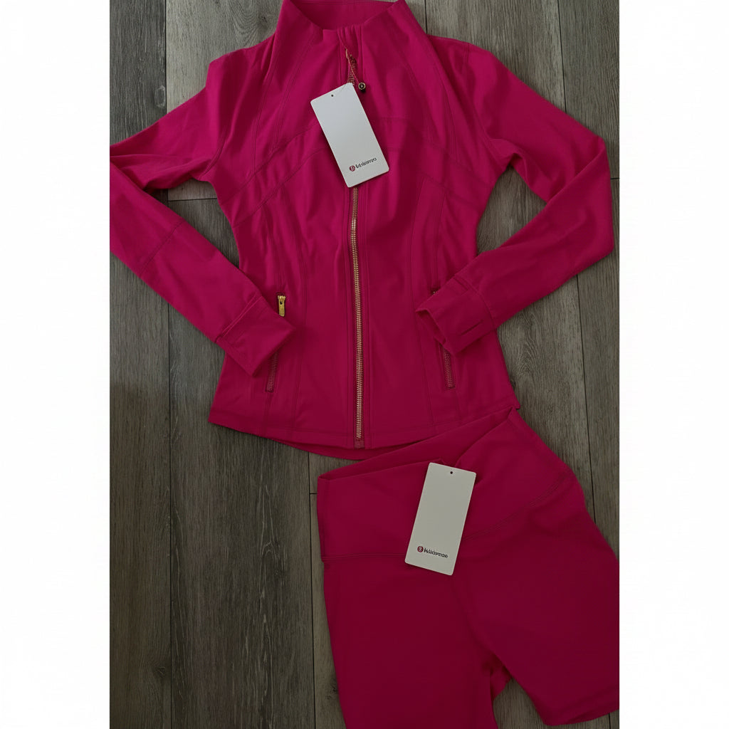 Rose Pink/Gold Zipper Lulu Set